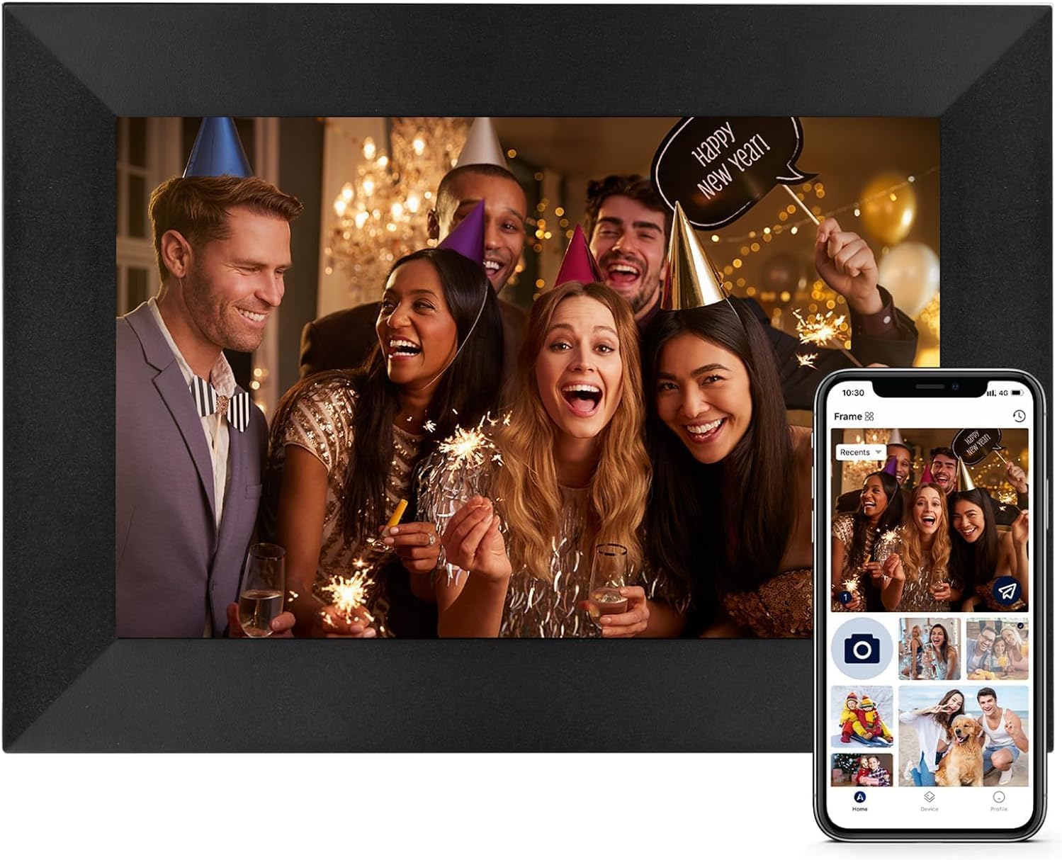 Cadre Photo Numérique Wi-Fi InLine WiFRAME 10,1" - Écran Tactile IPS, App Frameo, Partage Familial Facile - 5